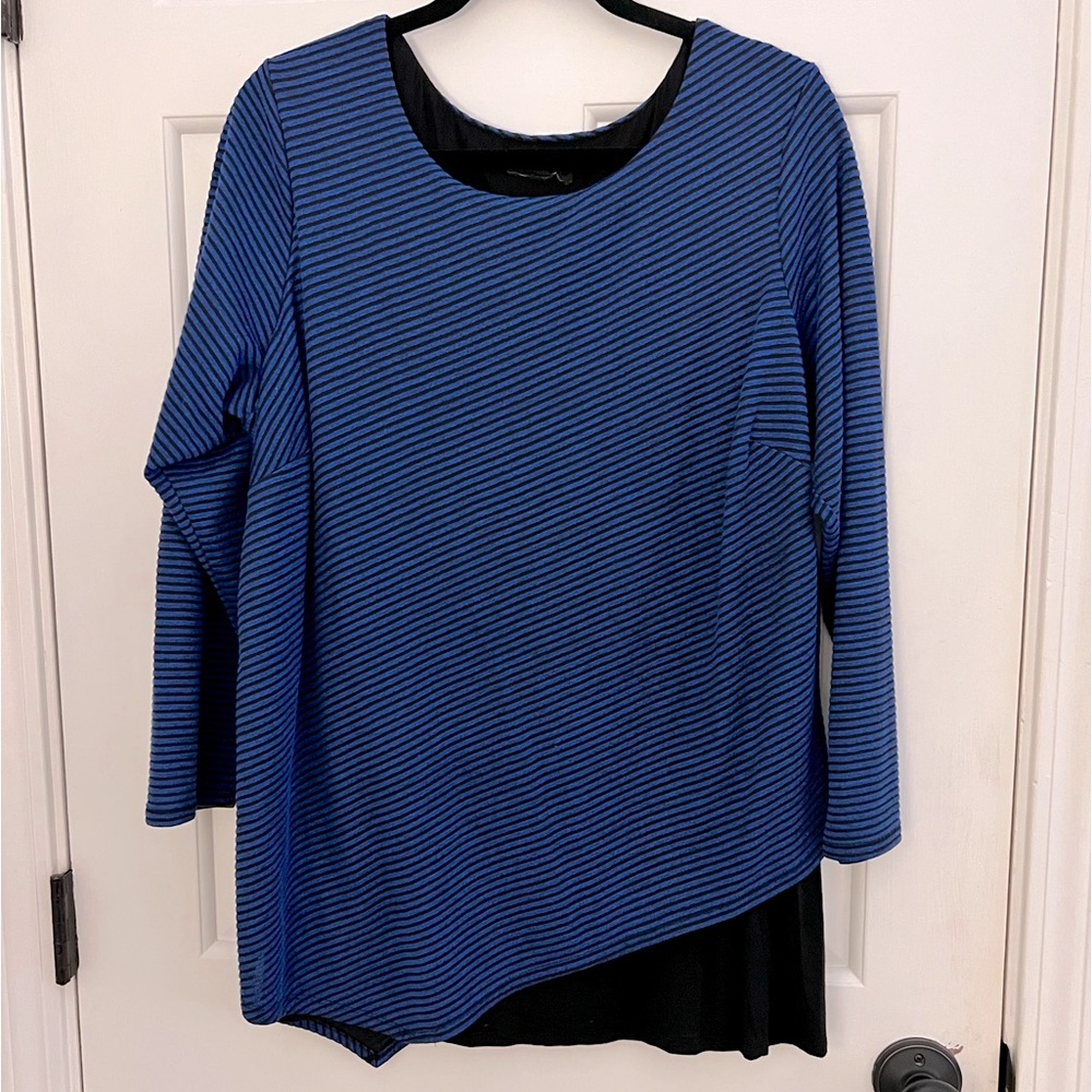 Blue & Black top size 1X